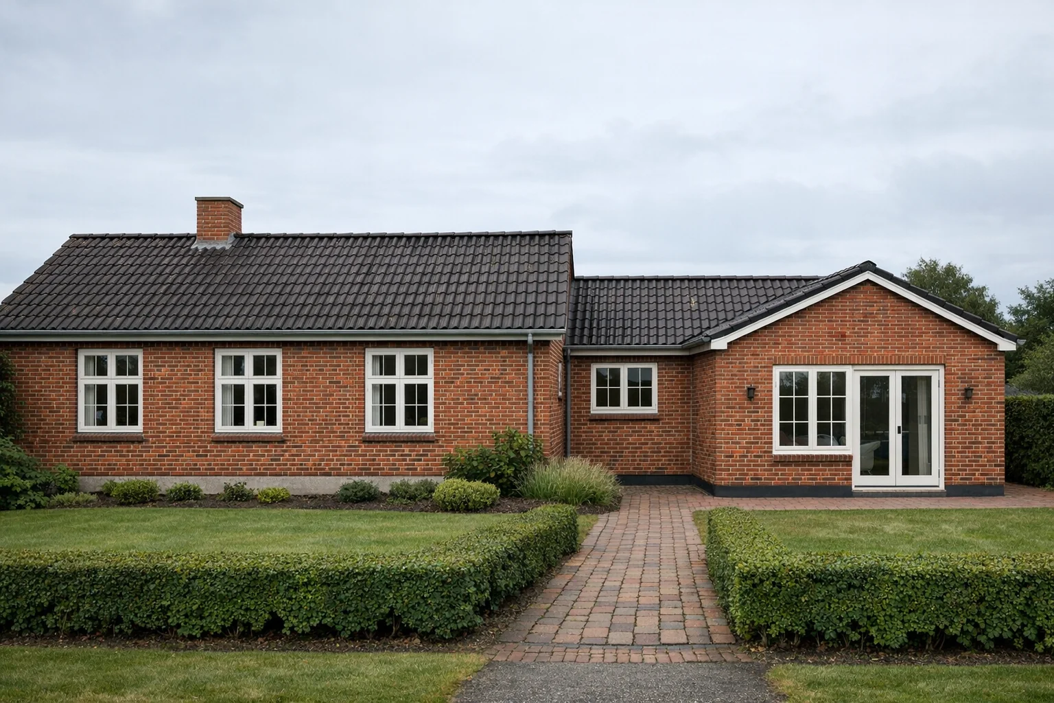 Tilbygning i Mursten